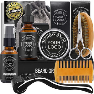 Custom logo Oem Beard Growth Kit Natural Organic Beard Oil Beard Kit for Men Grooming Care Set