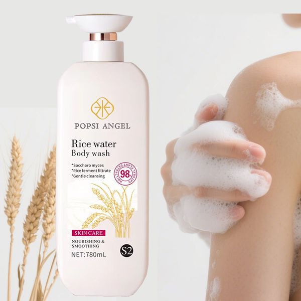 Wholesale Private Label Moisturizing Smooth Rice Water Organic Shower Gel Deep Cleansing Custom Exfoliating Whitening Body Wash